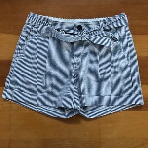 Banana Republic Martin Blue/White Pinstripe Shorts